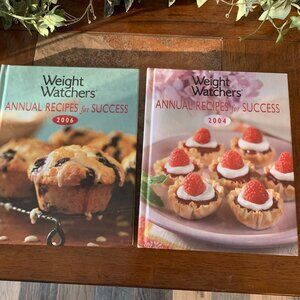 2 Weight Watchers Annual Recipes for Success Hardcover Cookbooks (2004 & 2006)